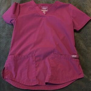 Cherokee Wine Scrub Top XS